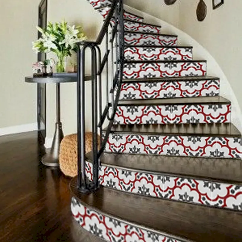 Genova in Rouge Stair Riser Stickers deformable 2025 - Stairway